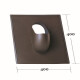Venduct Passgenaue Grundplatte DN 110, Schiefer / Faserzement, KE0254-0200, Dunkelbraun